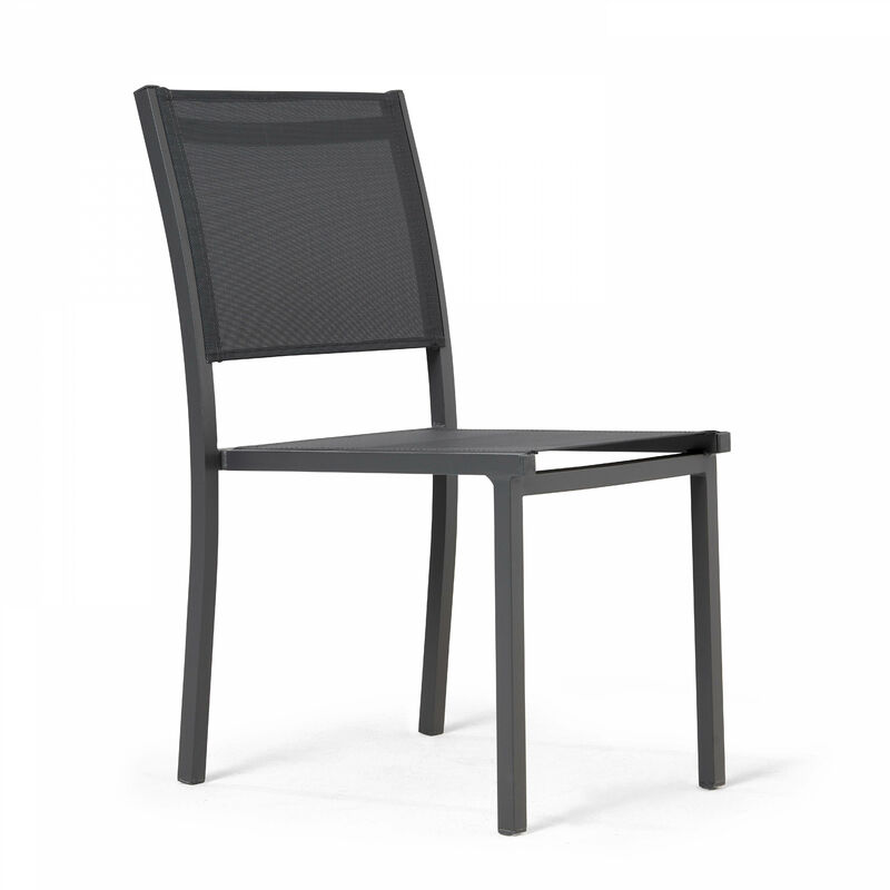 foto del prodotto poltrona da giardino in alluminio e textilene grigio