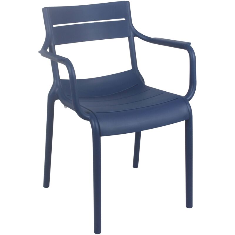 foto del prodotto poltrona da giardino in plastica blu pacifico