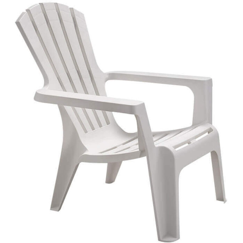 foto del prodotto poltrona da giardino in polipropilene cm 73x80x88 maryland colore bianco