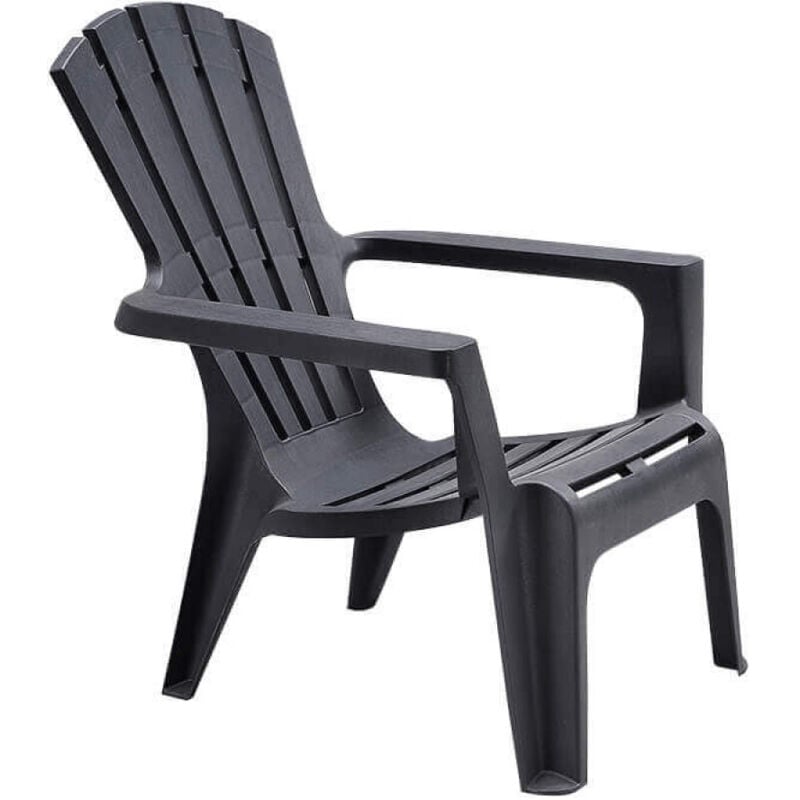 foto del prodotto poltrona da giardino in polipropilene cm 73x80x88 maryland colore nero
