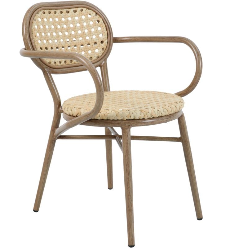 foto del prodotto poltrona da giardino in rattan sintetico e alluminio