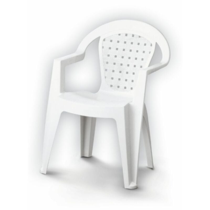 foto del prodotto poltrona da giardino in resina bianco norma dimaplast