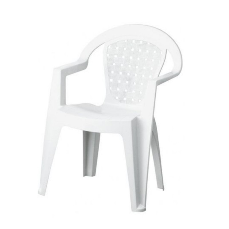 foto del prodotto poltrona da giardino in resina bianco norma dimaplast