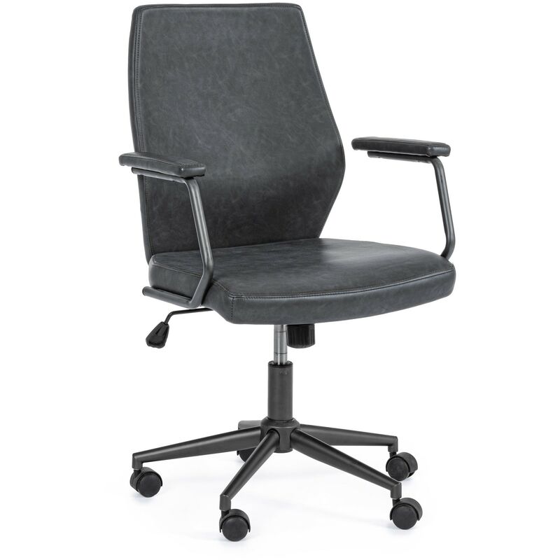 foto del prodotto poltrona da ufficio schienale basso linea jamie 67 x 58 x 93 105 cm nero