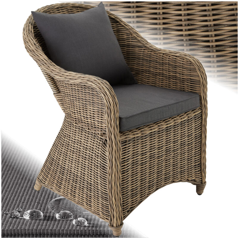 foto del prodotto poltrona deluxe in rattan e alluminio, cuscini seduta e schienale poltrona rattan