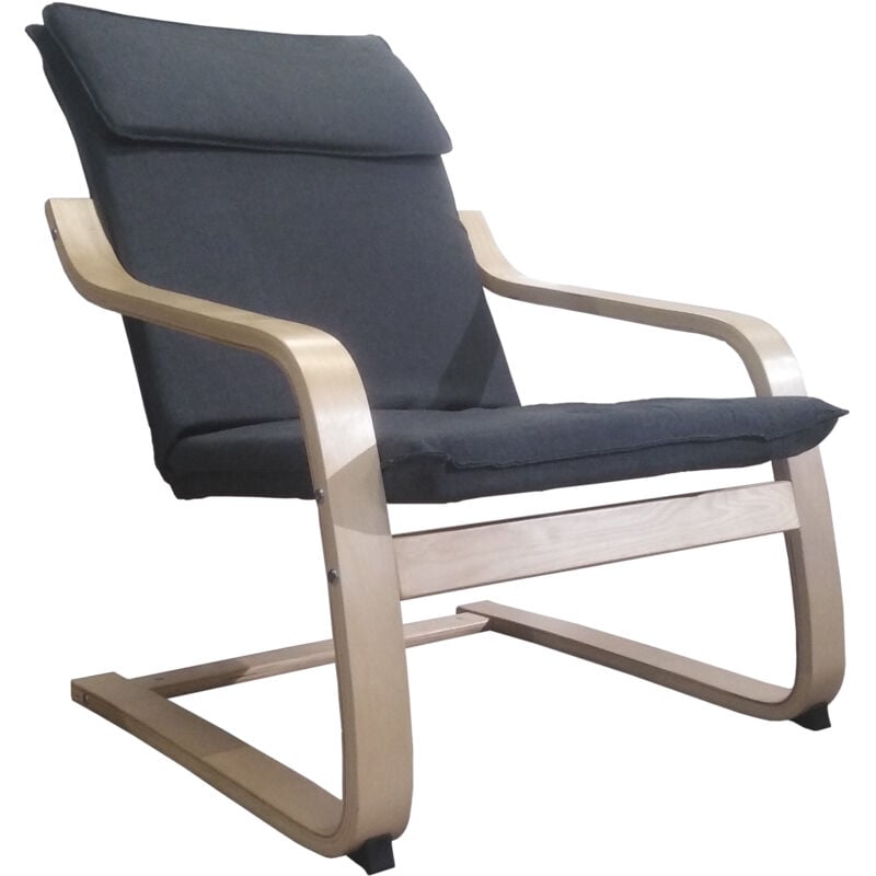 foto del prodotto poltrona dondolo yukon 67x80xh98cm grigio scuro