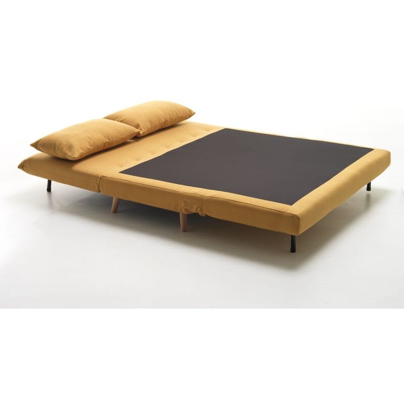 foto del prodotto poltrona dream 150 letto a due posti relax colore senape misura 146x90x84 cm