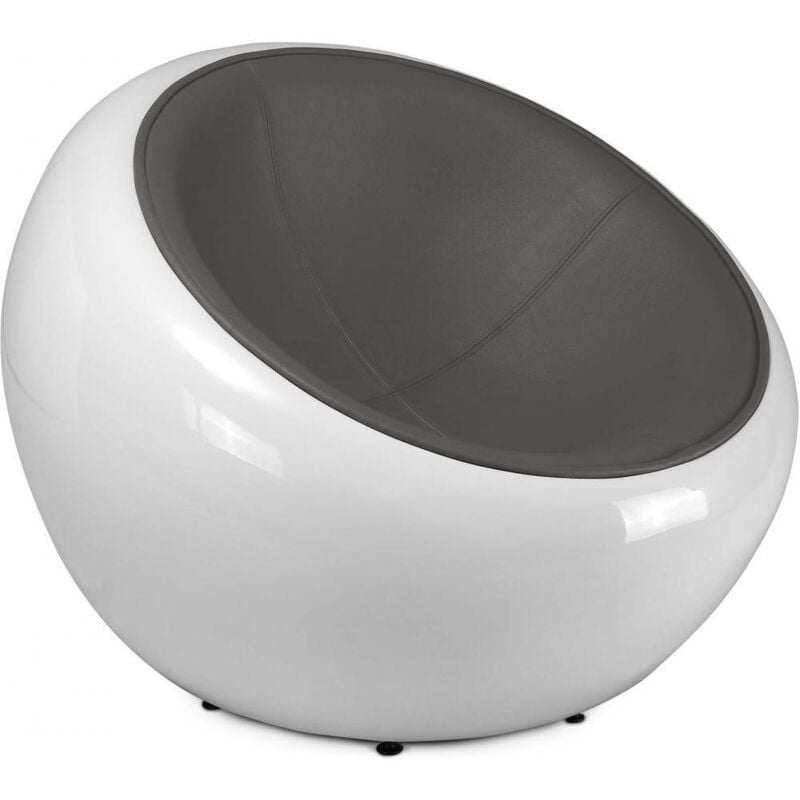 foto del prodotto poltrona egg poco chair similpelle grigio scuro