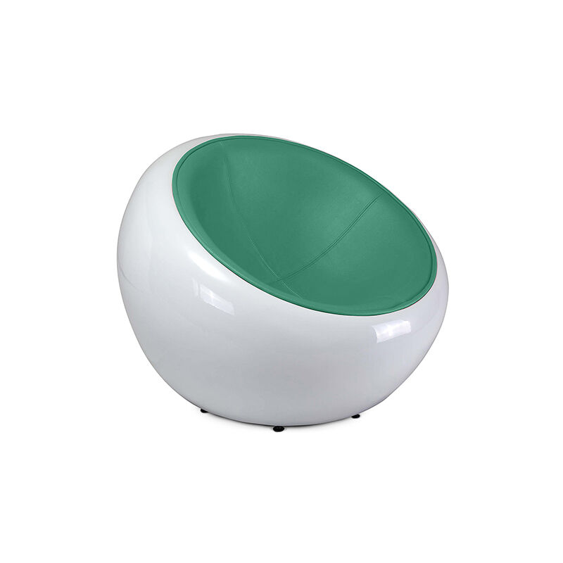 foto del prodotto poltrona egg poco chair similpelle turchese