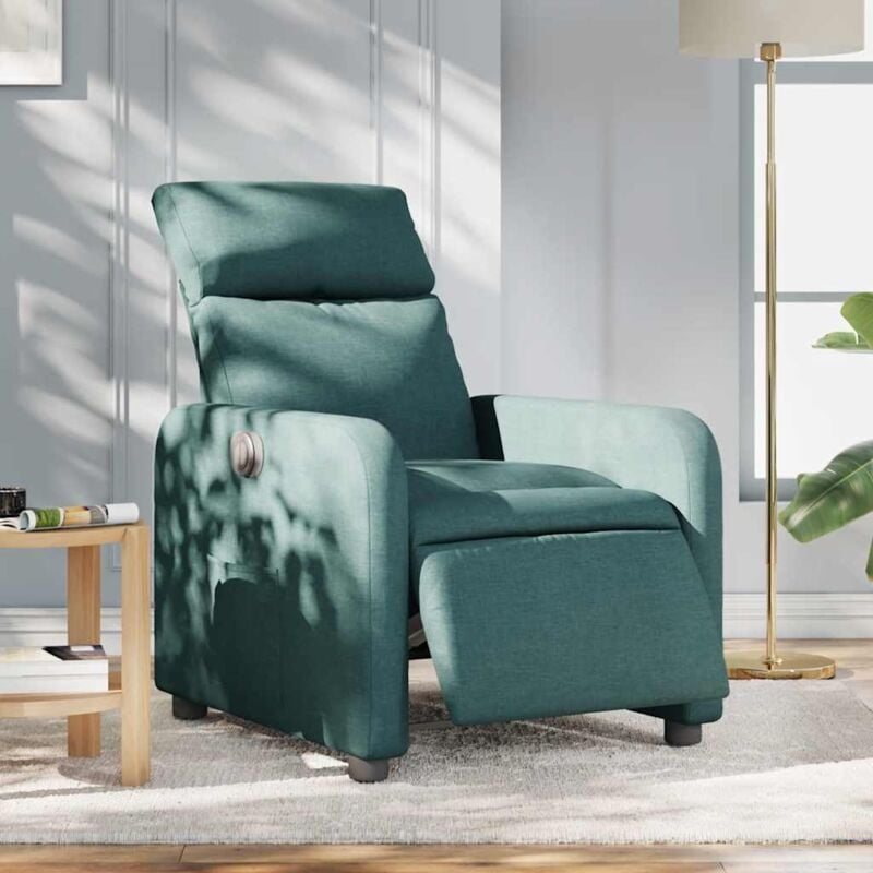 foto del prodotto poltrona elettrica reclinabile verde scuro in tessutocod mxl 109092