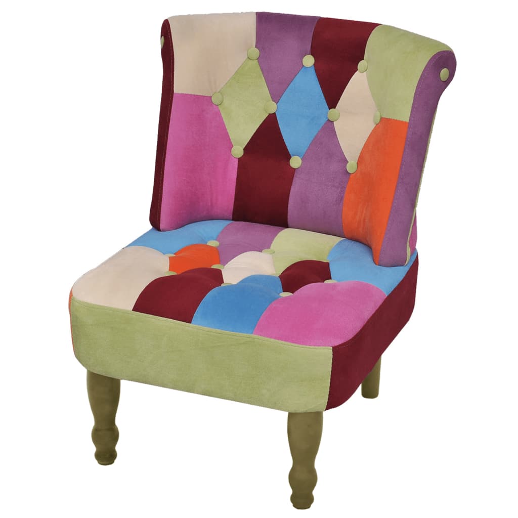 foto del prodotto poltrona francese design patchwork in tessuto cod mxl 48185