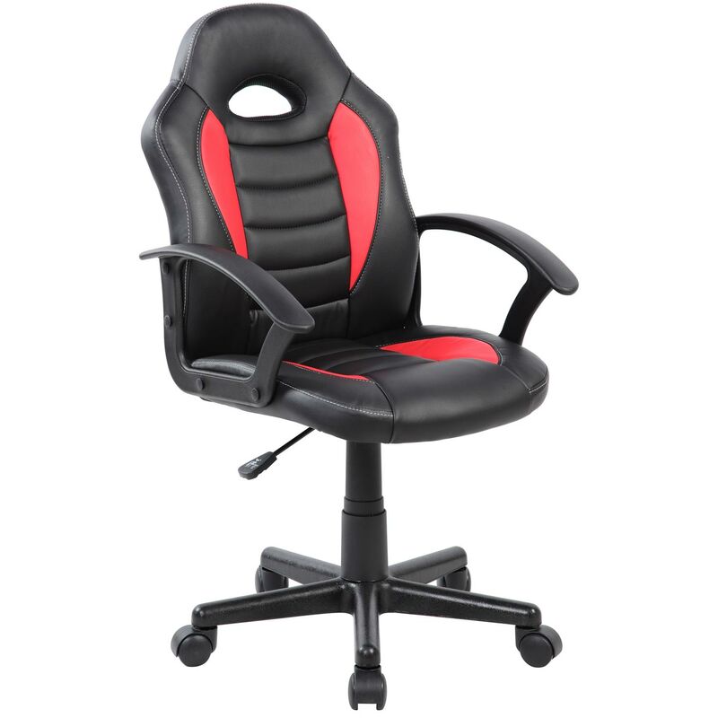 foto del prodotto poltrona gaming mod. las vegas ragazzo rosso nera cm55x56xh.88,5 99,5
