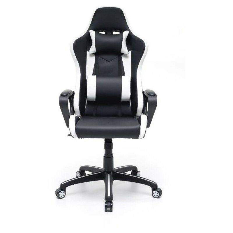 foto del prodotto poltrona gaming professional colore bianco ruote girevoli antiscivolo m0826 08