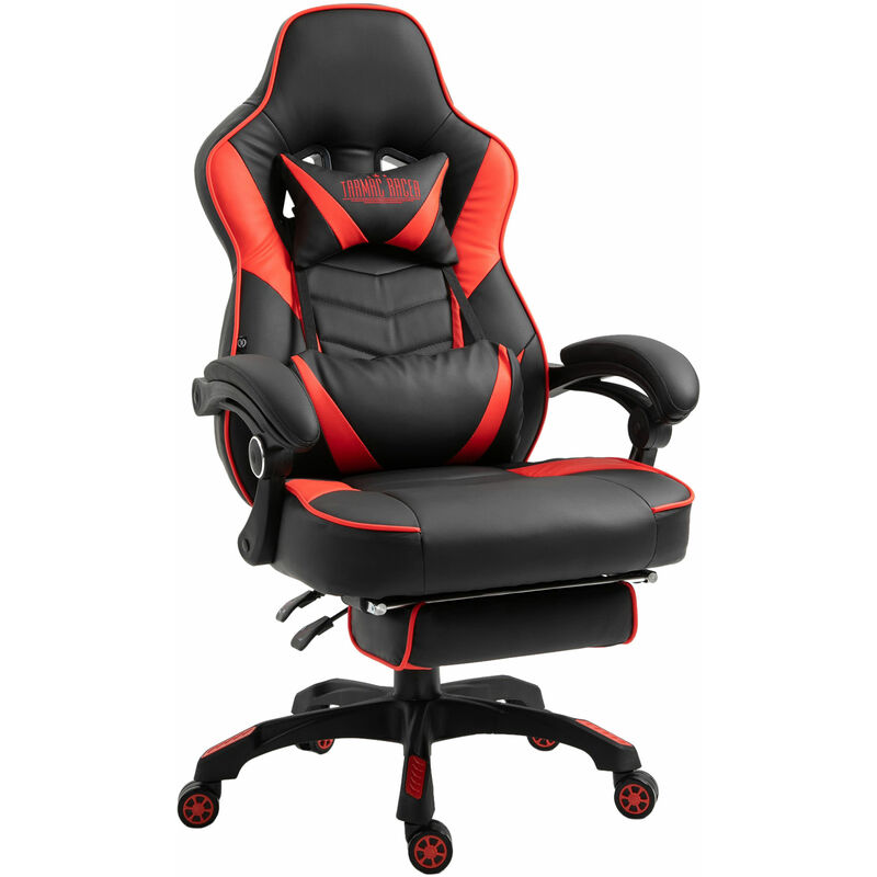 foto del prodotto poltrona gaming tilos in similpelle nero rosso