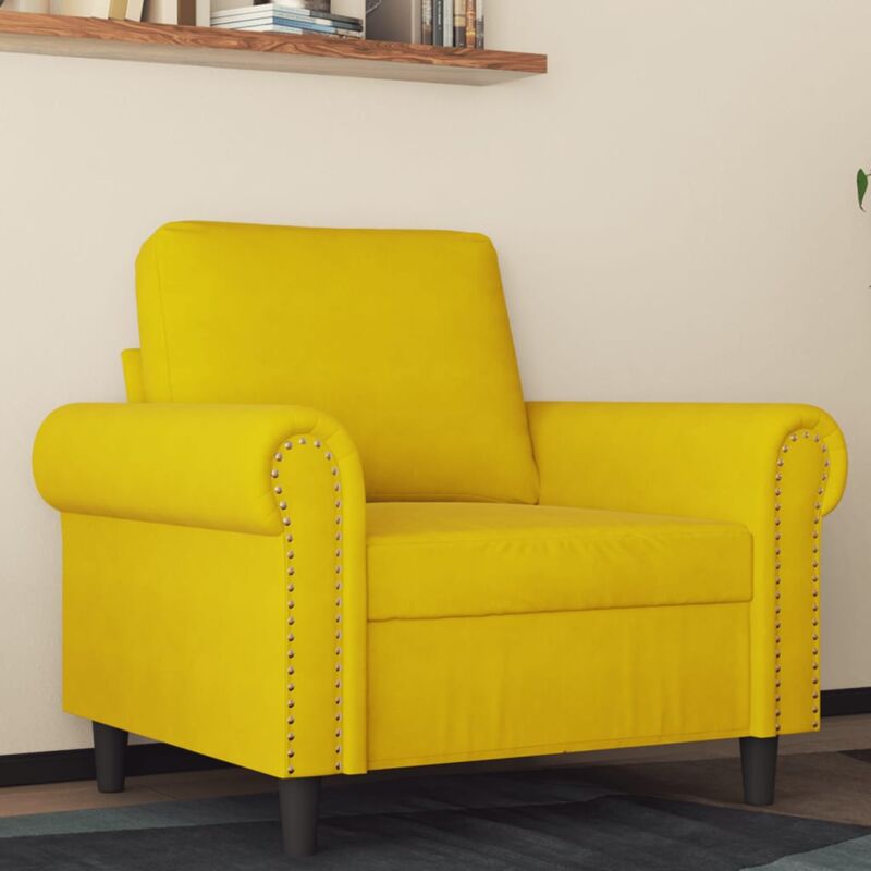 foto del prodotto poltrona giallo 60 cm velluto vidaxl