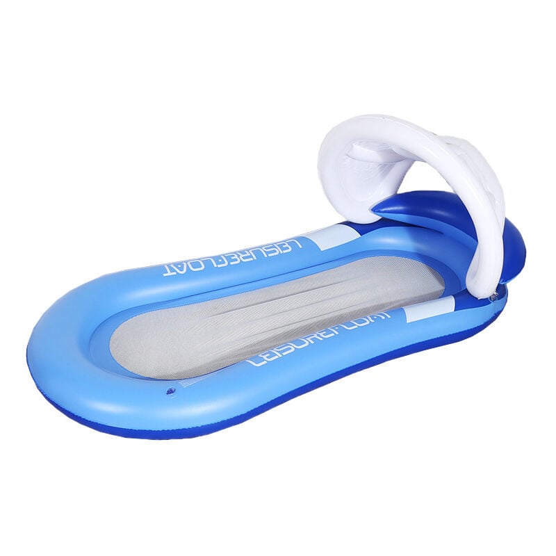foto del prodotto poltrona gonfiabile da piscina poltrona reclinabile gonfiabile per adulti con amaca d acqua, blu