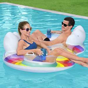 foto del prodotto poltrona gonfiabile doppia rainbow dream
