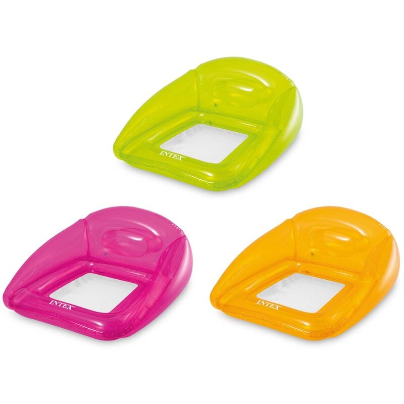 foto del prodotto poltrona gonfiabile trasparente con rete colore assortito intex