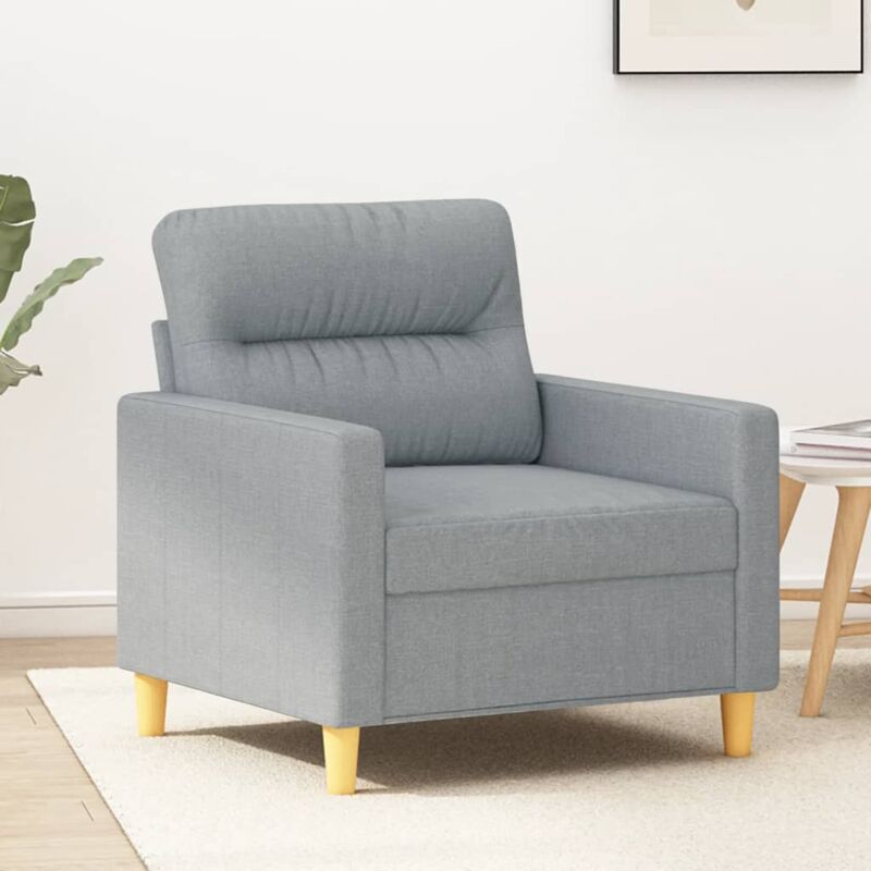 foto del prodotto poltrona grigio chiaro 60 cm in tessuto - vidaxl
