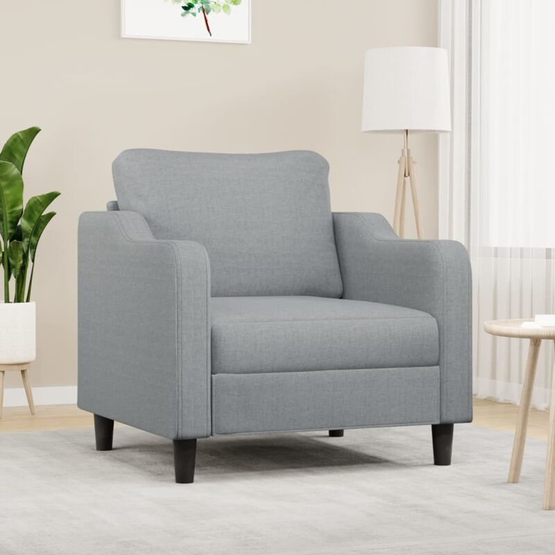 foto del prodotto poltrona grigio chiaro 60 cm in tessuto vidaxl