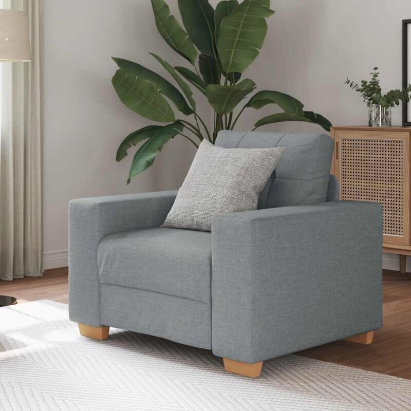 foto del prodotto poltrona grigio chiaro 60 cm in tessuto vidaxl