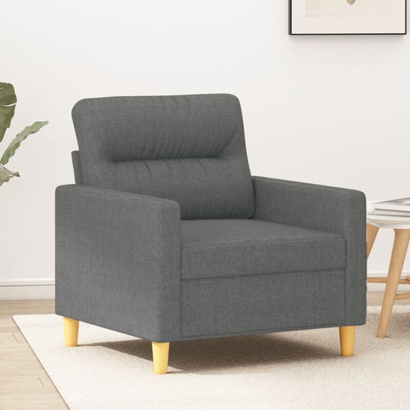 foto del prodotto poltrona grigio scuro 60 cm in tessuto vidaxl