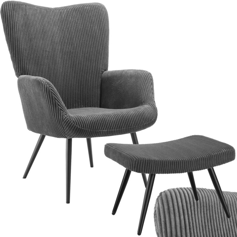 foto del prodotto poltrona hygge imbottita, ergonomica, carico massimo 150 kg poltrone da tv, poltrona relax, poltrona con pouf
