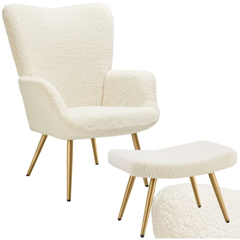 foto del prodotto poltrona hygge imbottita, ergonomica, carico massimo 150 kg poltrone da tv, poltrona relax, poltrona con pouf