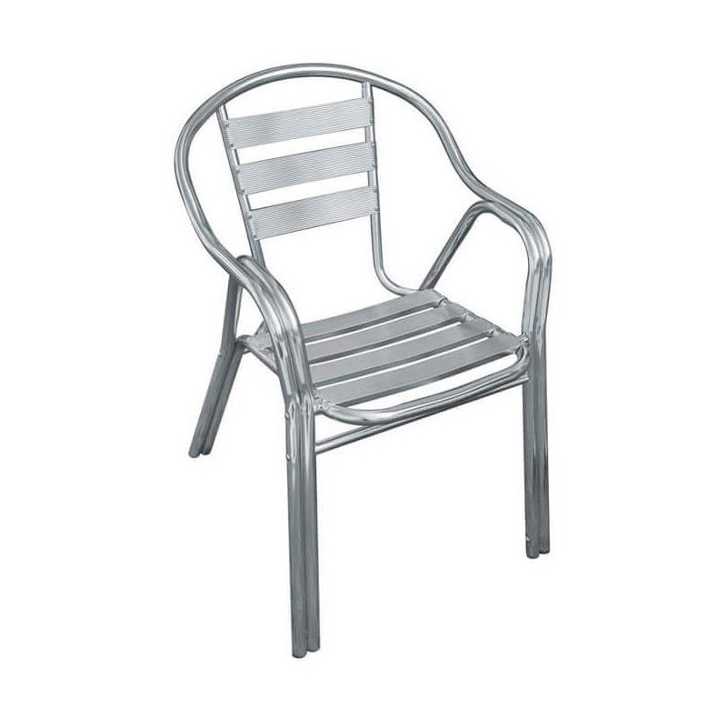 foto del prodotto poltrona impilabile double in alluminio 55 x 60 x h79 cm