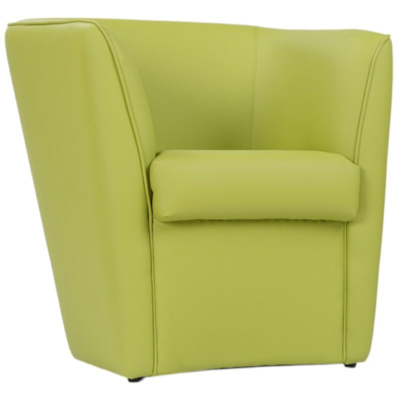 foto del prodotto poltrona in ecopelle verde valentina per casa ufficio