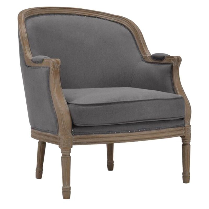 foto del prodotto poltrona in lino grigio alienor