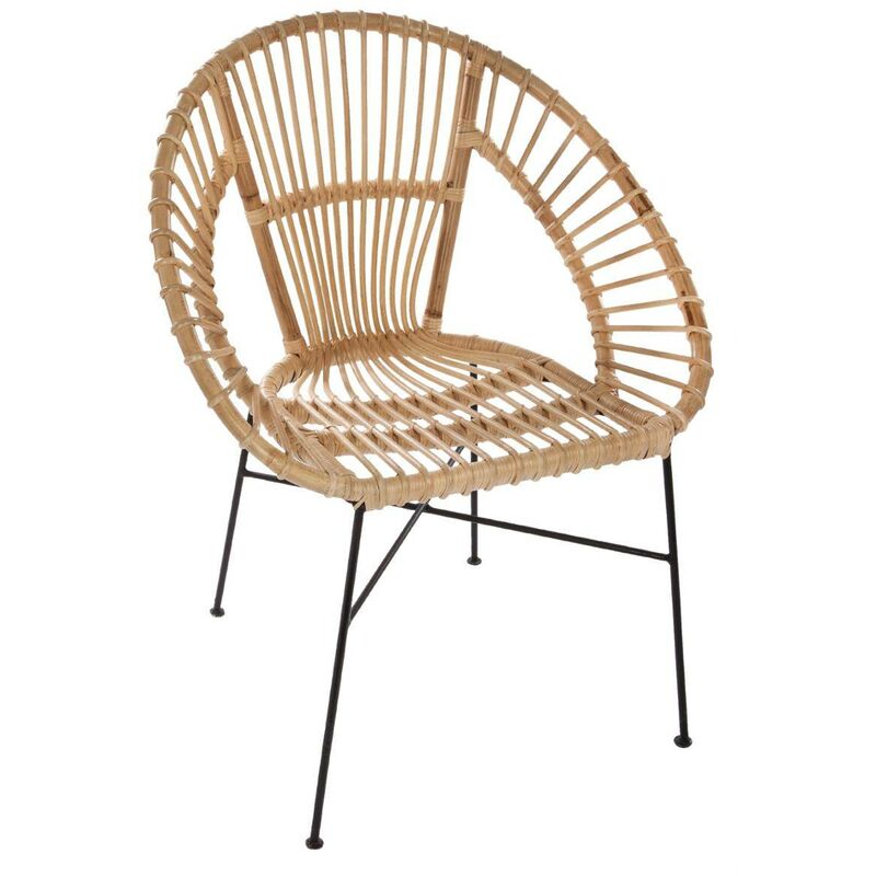 foto del prodotto poltrona in metallo e rattan keko atmosphera cr ateur d int rieur