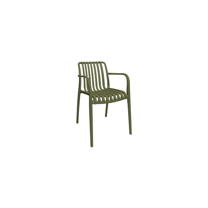 foto del prodotto poltrona in propilene nives verde 56x42x81 cm,design moderno, portata 120 kg,impinabili