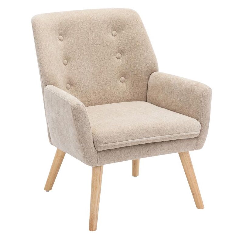 foto del prodotto poltrona in tessuto beige serino