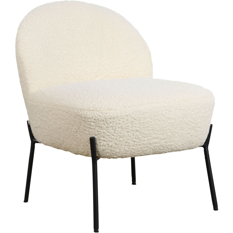 foto del prodotto poltrona in tessuto bouclette beige helmi