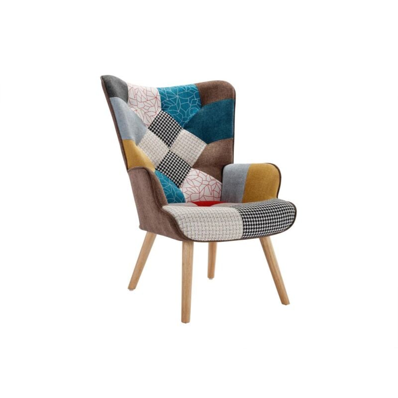 foto del prodotto poltrona in tessuto patchwork vately