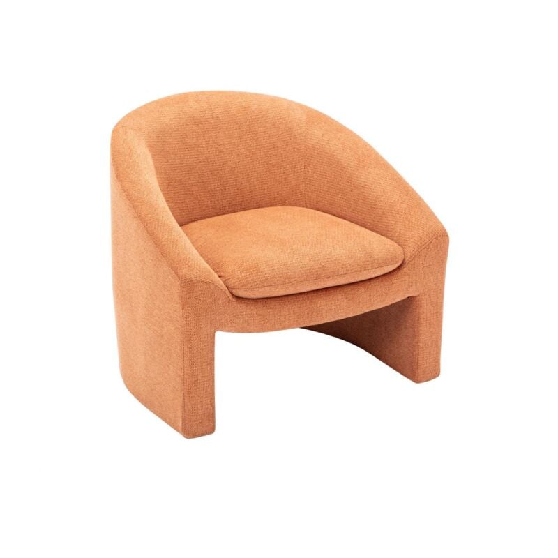 foto del prodotto poltrona in tessuto terracotta ossana