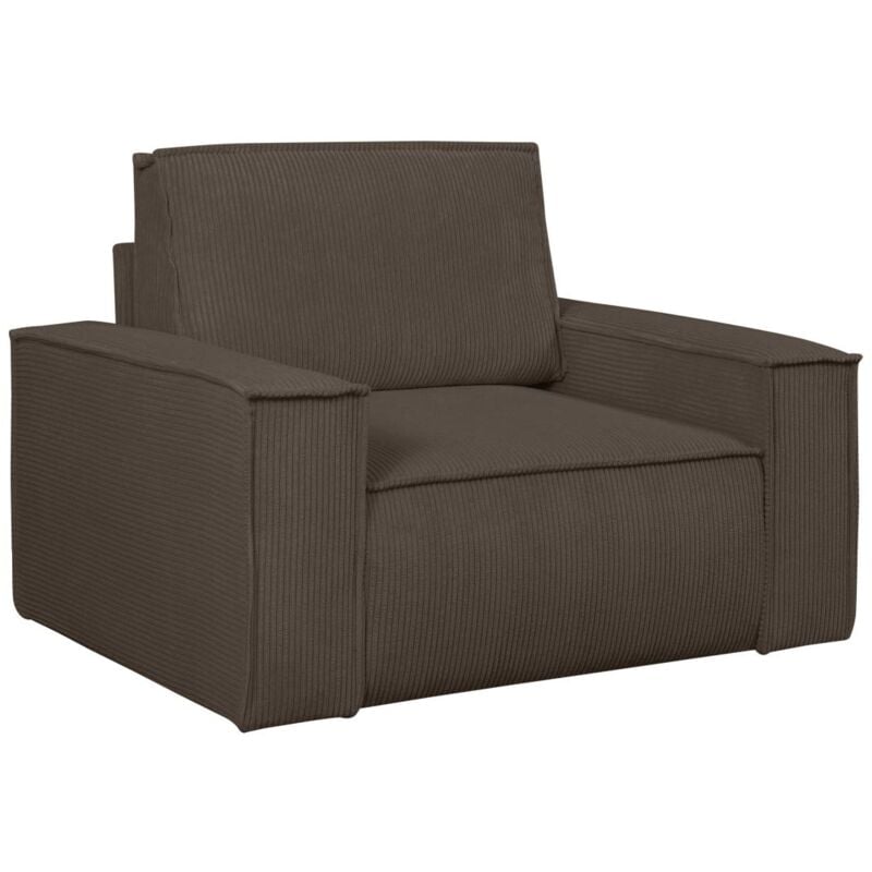 foto del prodotto poltrona in velluto a coste marrone - amelia