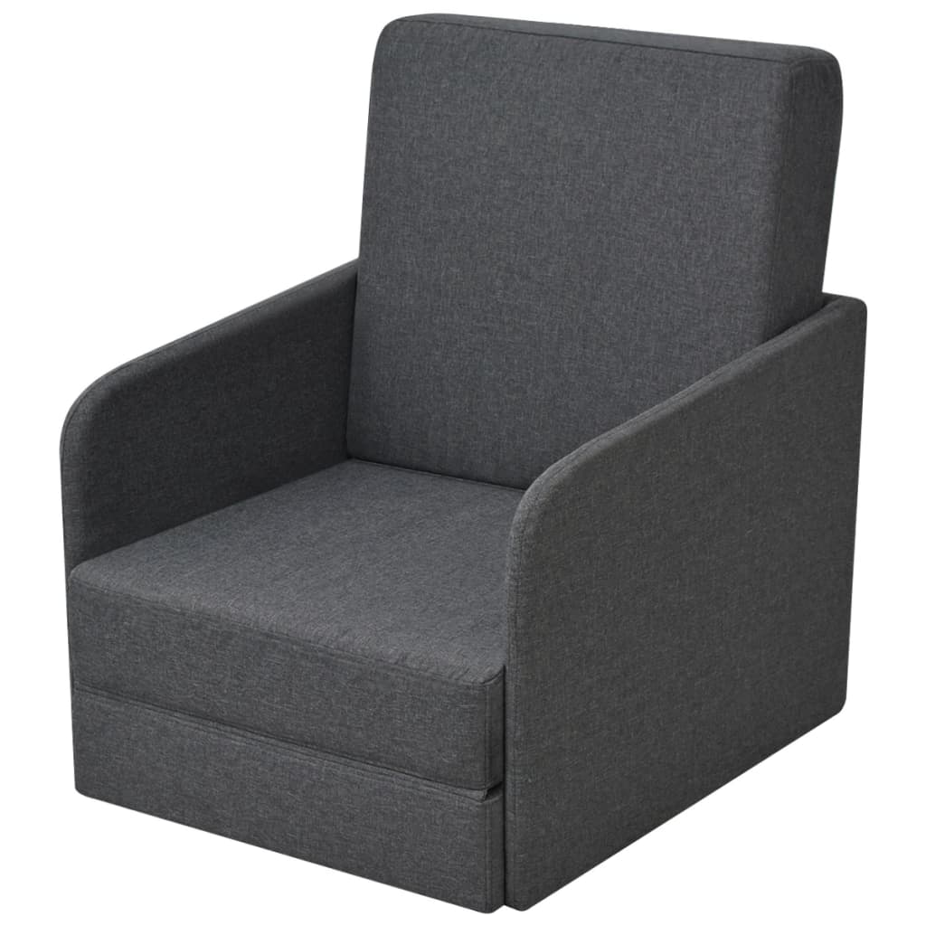 foto del prodotto poltrona letto convertibile grigio scuro in tessuto cod mxl 12806