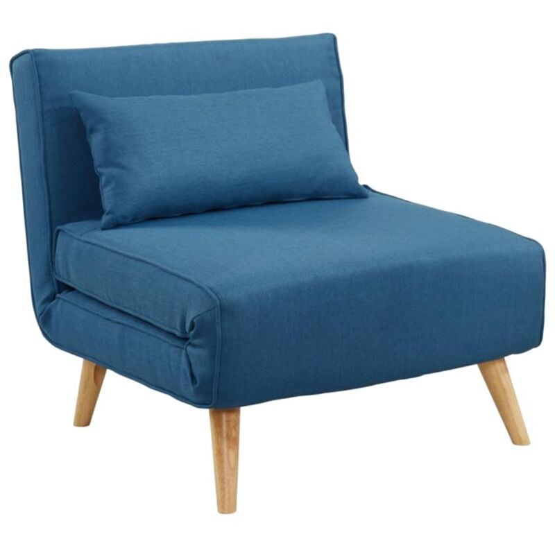 foto del prodotto poltrona letto in tessuto blu posio