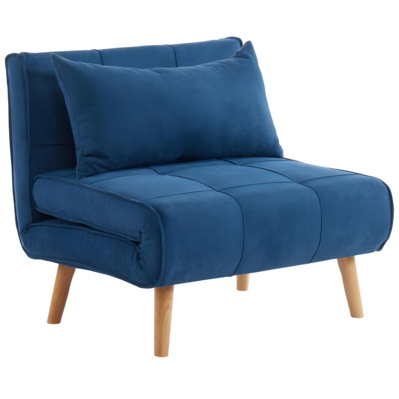 foto del prodotto poltrona letto xl in tessuto blu chila