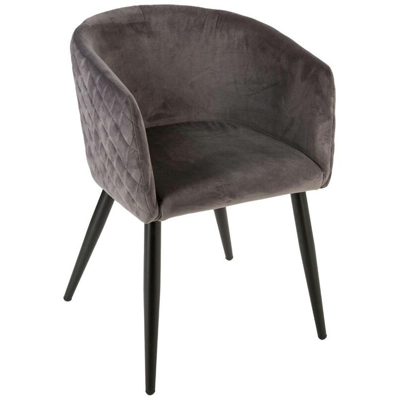 foto del prodotto poltrona marlo in velluto grigio ardesia atmosphera cr ateur d int rieur