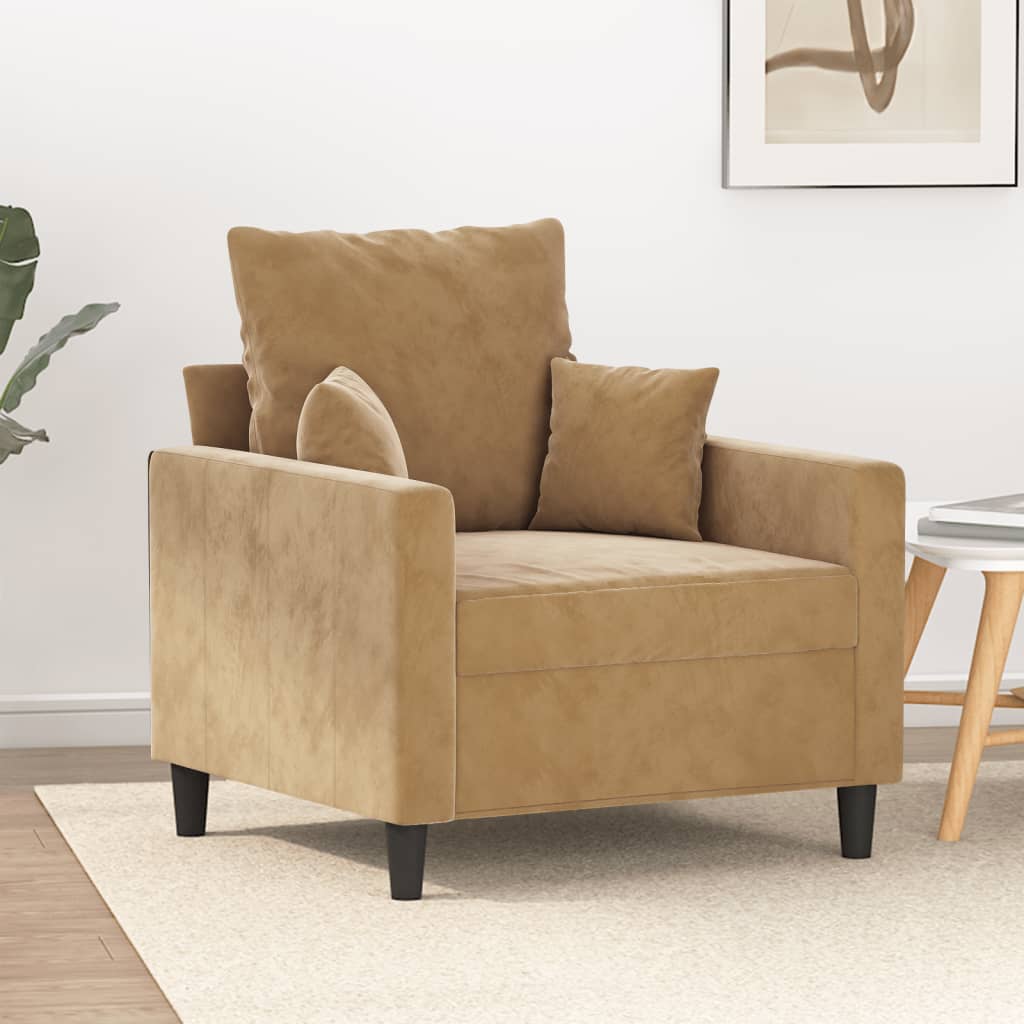 foto del prodotto poltrona marrone 60 cm vellutocod mxl 132599