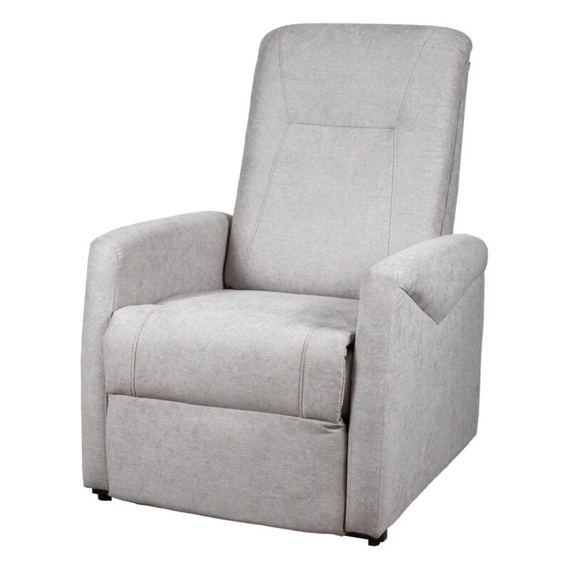 foto del prodotto poltrona massaggiante bellahome siena con recliner elettrico in tessuto grigio, 75x93x105 cm