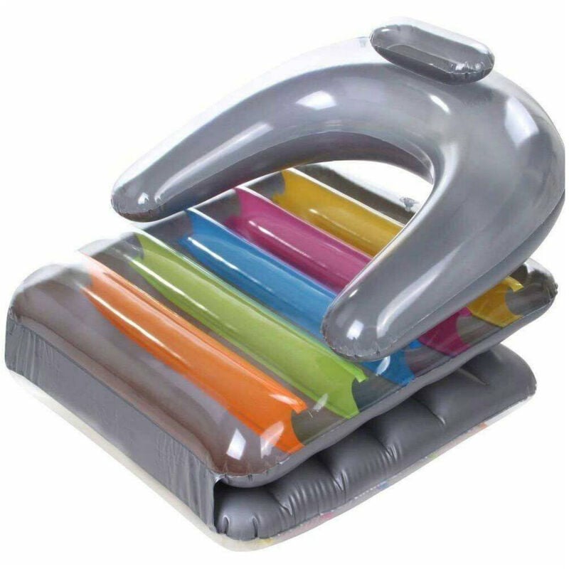foto del prodotto poltrona materassino gonfiabile multicolor 198x84cm per mare piscina pieghevole trade shop traesio