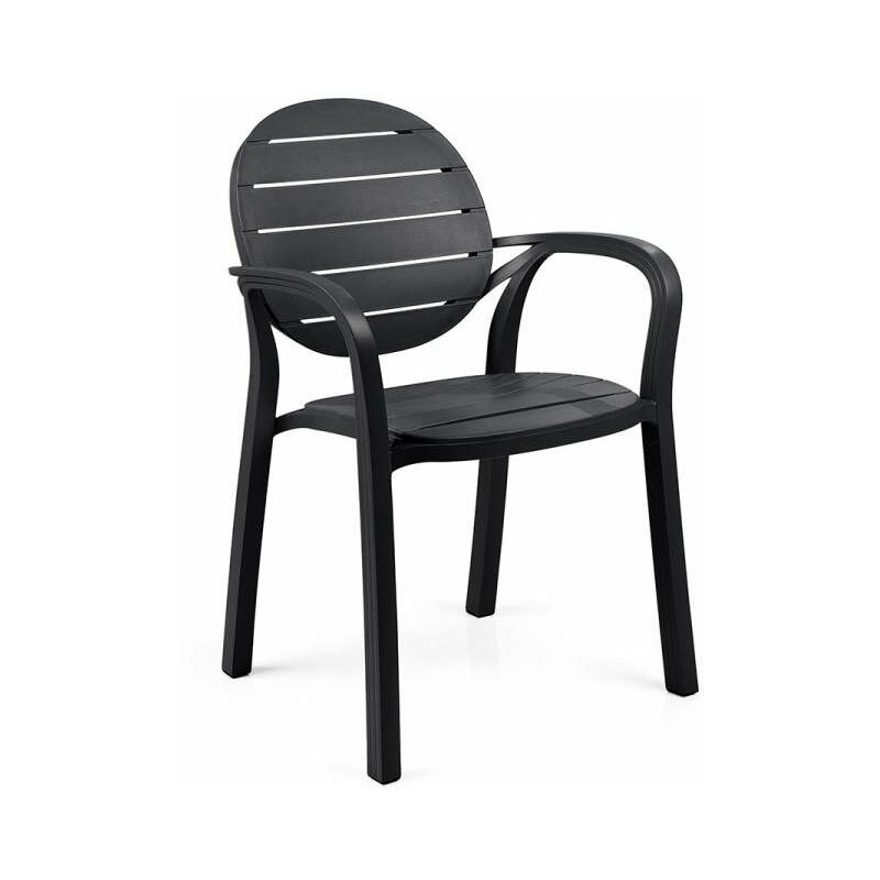 foto del prodotto poltrona nardi palma arredamento da giardino, per bar e ristorante in polipropilene fiber glass antracite confezione da 1 pezzo