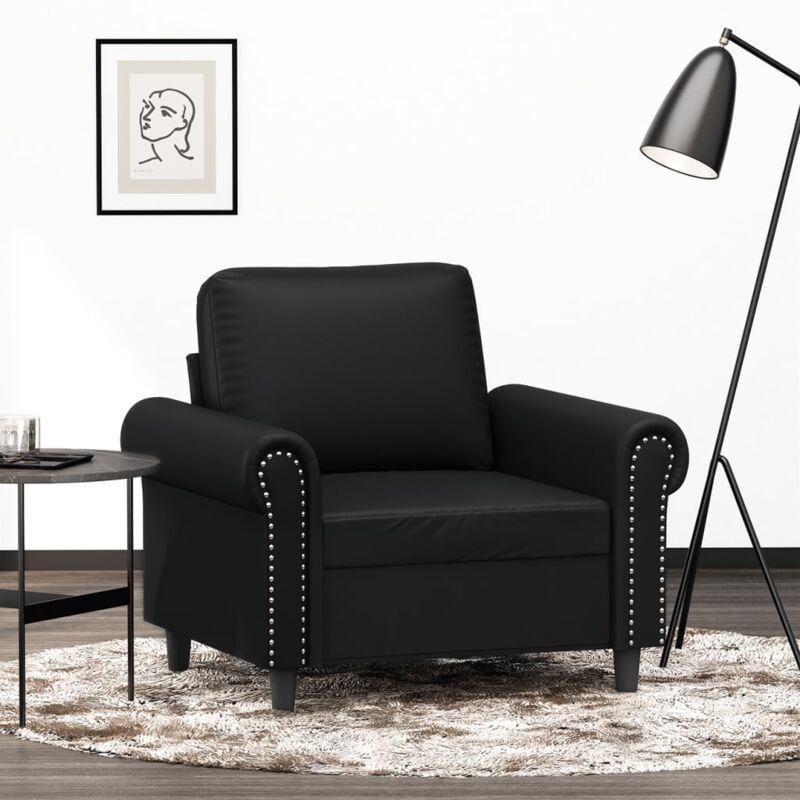 foto del prodotto poltrona nera 60 cm in similpelle - vidaxl