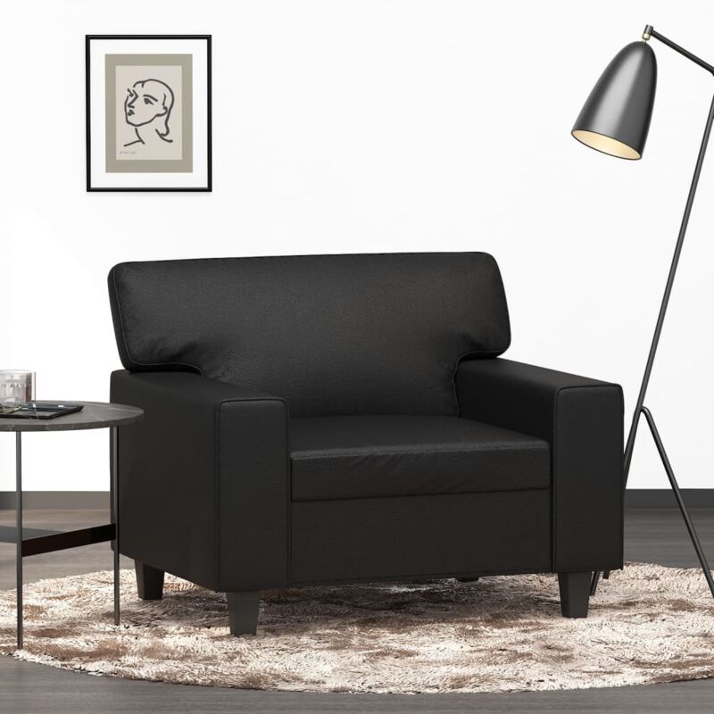 foto del prodotto poltrona nera 60 cm in similpelle vidaxl