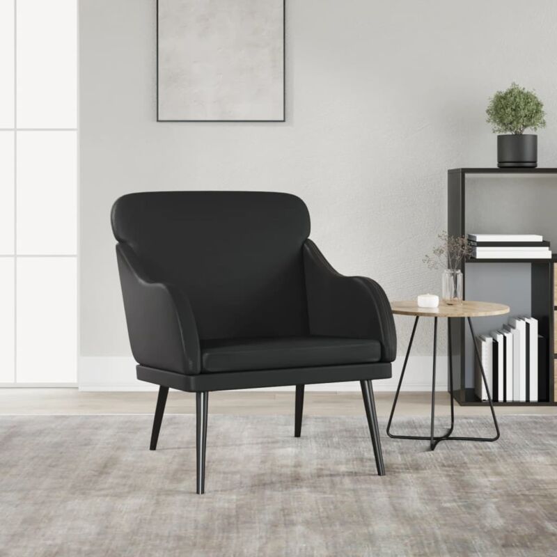 foto del prodotto poltrona nera 63x76x80 cm similpelle vidaxl