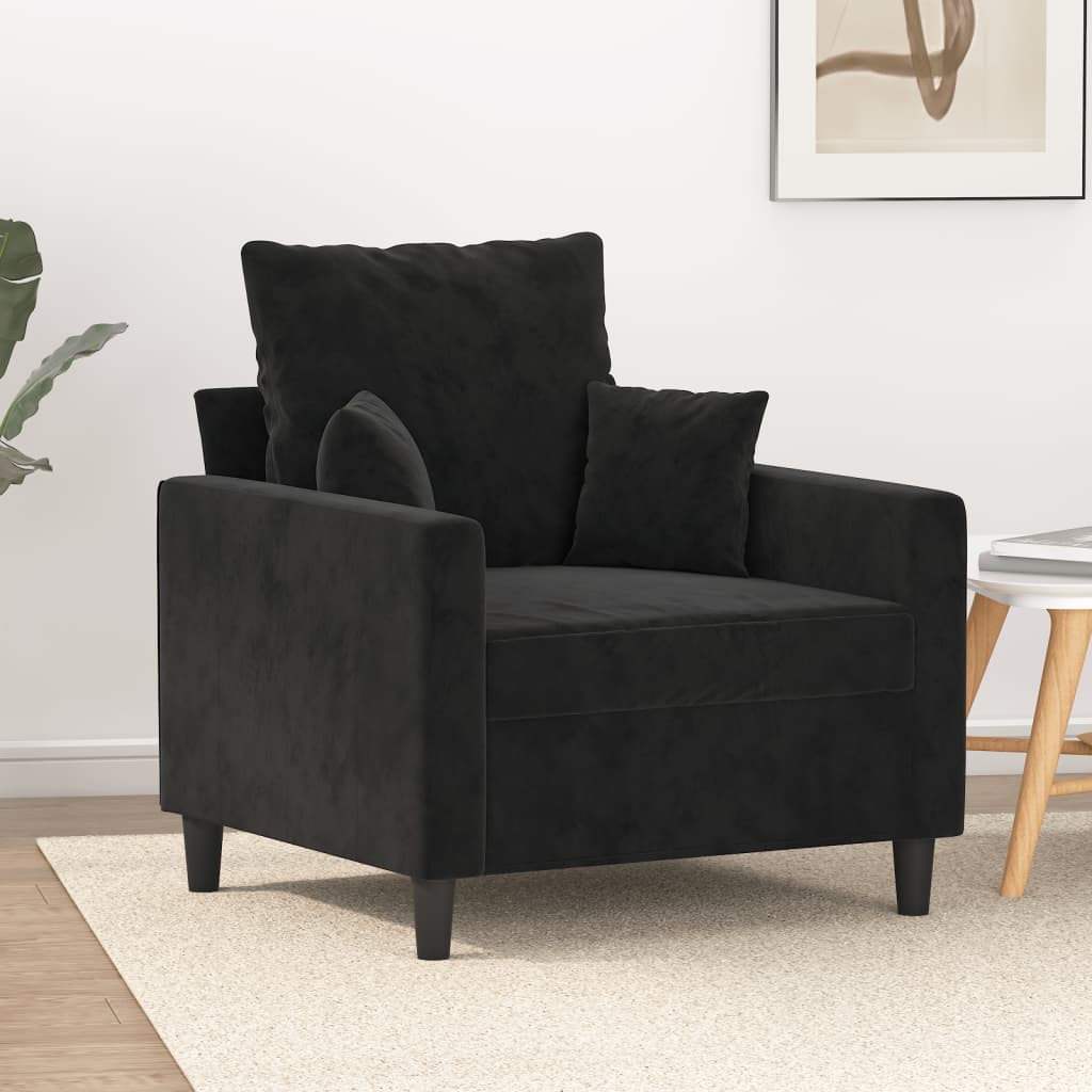 foto del prodotto poltrona nero 60 cm vellutocod mxl 106865
